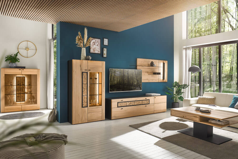 Beech wood store furniture