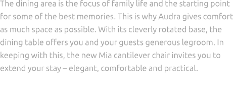 The dining area is the focus of family life and the starting point for some of the best memories. This is why Audra g...