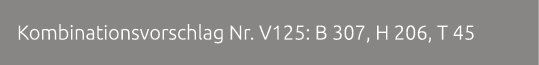 Kombinationsvorschlag Nr. V125: B 307, H 206, T 45 