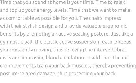 Time that you spend at home is your time. Time to relax and top up your energy levels. Time that we want to make as c...